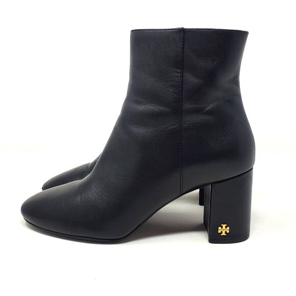 Tory Burch Brooke 70MM Ankle Boot Calf Leather Perfect Black 46063 Size US 7 - Picture 4 of 12